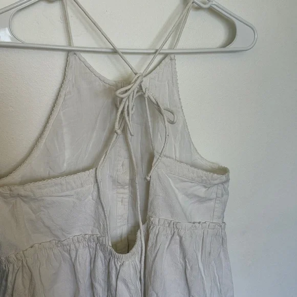 Free People Open Back Babydoll Dress - M - White - Picture 5 of 10